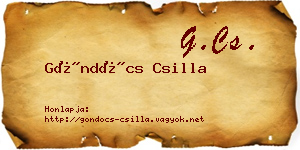 Göndöcs Csilla névjegykártya