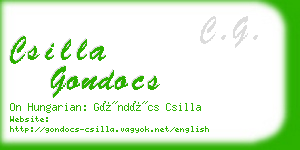 csilla gondocs business card